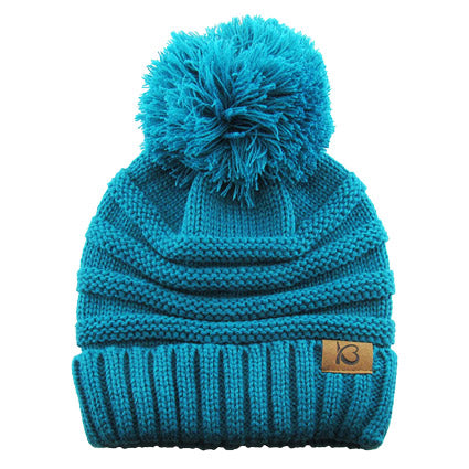 Turquoise Cable Knit Ribbed Chunk Pom Pom Beanie Hatbefore running out the door reach for this toasty beanie to keep you incredibly warm. Fun accessory, it's the autumnal touch to finish your ensemble. Birthday Gift, Christmas Gift, Anniversary Gift, Regalo Navidad, Regalo Cumpleanos, Regalo Dia del Amor, Valentine's Day Gift