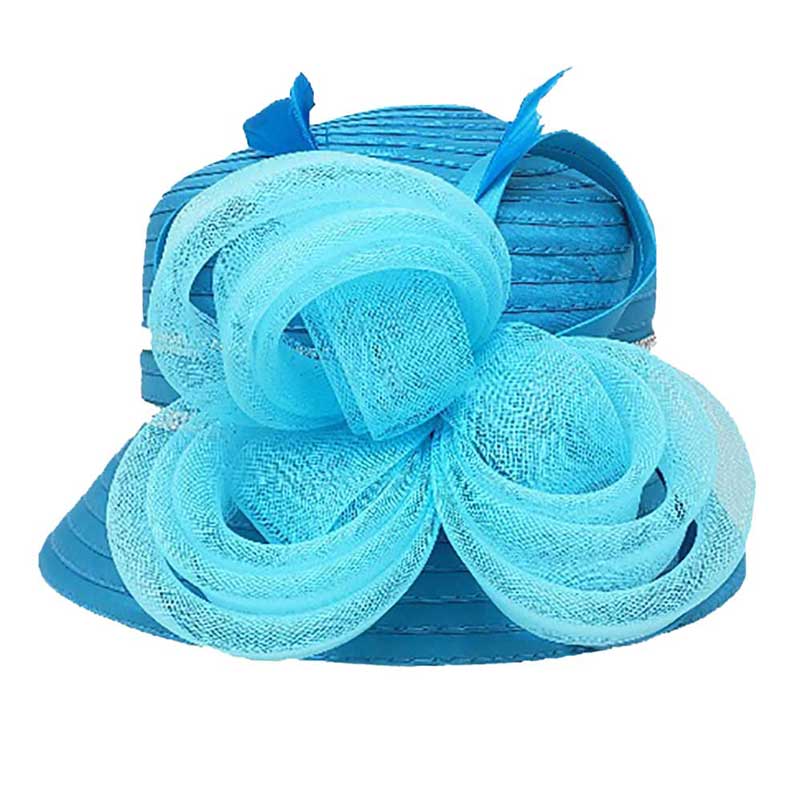 Turquoise Embellished Rhinestone Feather Mesh Dressy Hat, Stylish Stunning ladies hat designed with a Feather Mesh Dressy hat, noble, delicate feathers and easy wearing also add glamour and fancy charming. Suitable for photography, costume party, bridal party, wedding, church, cocktail party and tea party ,Wear it to parties, weddings, Performance or any Events any Special Occasion.