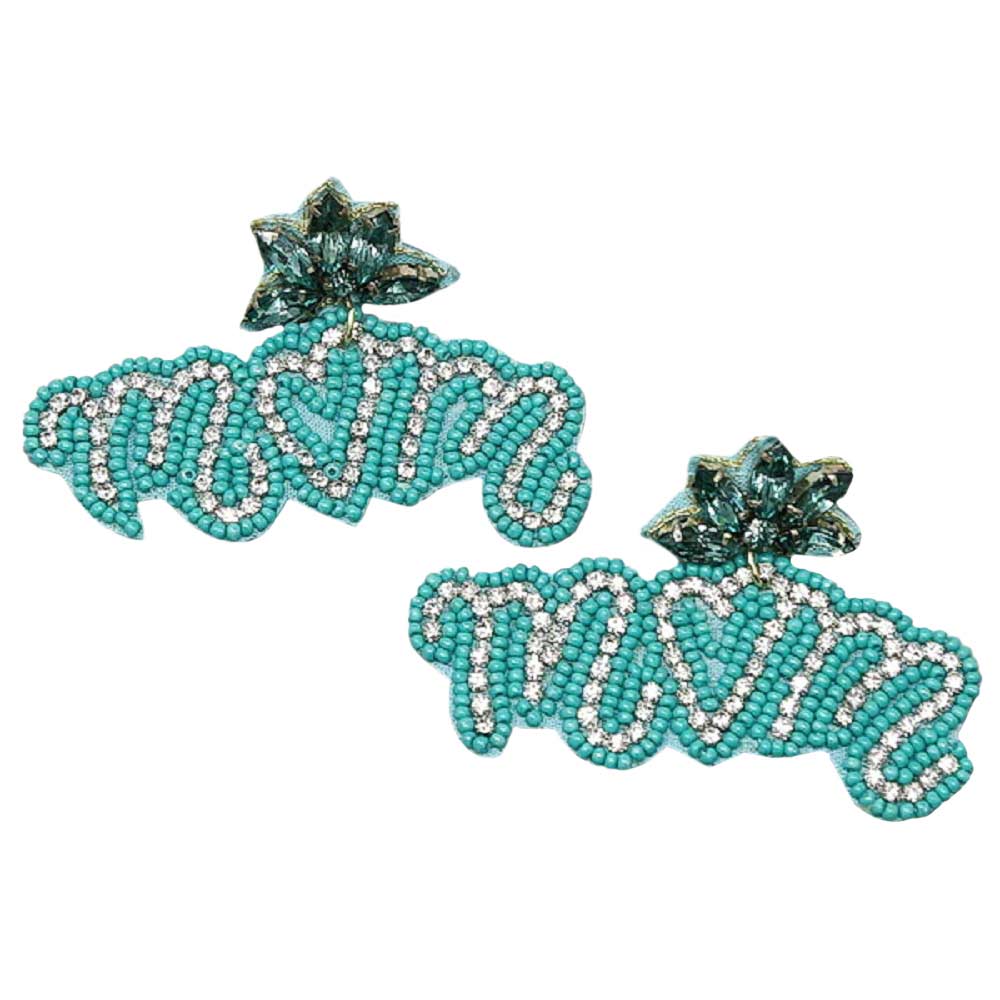 White Mom Seed Beaded Earrings, enhance your attire with these beautiful seed-beaded earrings to show off your fun trendsetting style. Can be worn with any daily wear such as shirts, dresses, T-shirts, etc. These mom earrings will garner compliments all day long. Whether day or night, on vacation, or whether you're wearing a dress or a coat, these earrings will make you look more glamorous and beautiful.