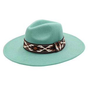 Turquoise Tribal Band Panama Hat, Keep your styles on even when you are relaxing at the pool or playing at the beach. This Panama hat style is incredibly versatile, high quality, and functional. It holds the classic Panama Hat design with a Tribal Band. It's lightweight and give a classic look perfect for every day while keeping you away from the sun, combining comfort and style.  Large, comfortable, and perfect for keeping the sun off of your face, neck, and shoulders Perfect summer, beach accessory.