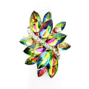 Vitrail Marquise Crystal Cluster Stretch Ring, Beautifully crafted design adds a gorgeous glow to any outfit. Jewelry that fits your lifestyle! Perfect for adding just the right amount of shimmer & shine and a touch of class to special events. Perfect Birthday Gift, Anniversary Gift, Mother's Day Gift, Graduation Gift, Just Because Gift, Thank you Gift.