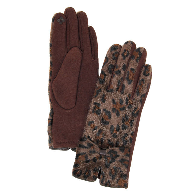 Leopard Print Big Bow Smart Gloves Leopard Print Gloves Touchscreen Gloves, eye-catching, warm & cozy animal print Smart Touch Gloves, classic chic with are the perfect blend of utility & style. Ensures you can answer emails without getting frostbite. Perfect Gift Birthday, Christmas, Holiday, Anniversary, Loved One