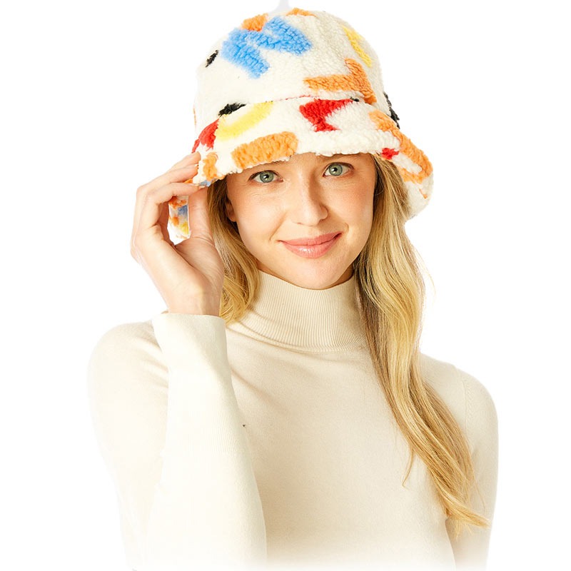 White Alphabet Sherpa Bucket Hat, before running out the door into the cool air, you’ll want to reach for this toasty Bucket Hat to keep you incredibly warm. Accessorize the fun way with this solid Alphabet Sherpa bucket hat, it's the autumnal touch you need to finish your outfit in style. Awesome winter gift accessory! Perfect Gift Birthday, Christmas, Stocking Stuffer, Secret Santa, Holiday, Anniversary, Valentine's Day, Loved One.