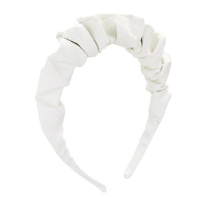 White Beautiful Pleated Solid Headband, create a natural & beautiful look while perfectly matching your color with the easy-to-use pleated solid headband. Perfect for everyday wear, special occasions, outdoor festivals, and more. Awesome gift idea for your loved one or yourself.