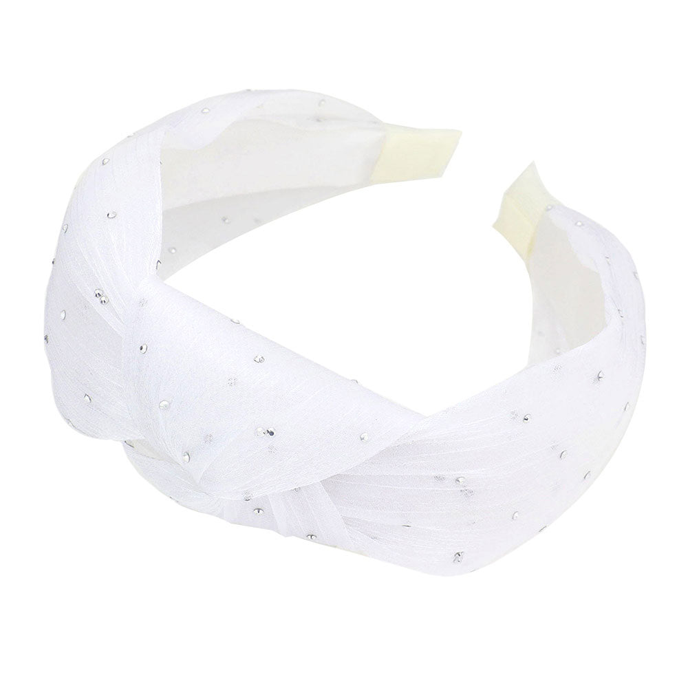 White Bling Stone Sheer Knot Headband, Take your outfit to the next level in this gorgeous Stone knot headband! This headband is an easy way to dress up your outfit. Add sparkle to your outfit with this Sheer headband with twist knot detail. Be the ultimate trendsetter wearing this chic headband with all your stylish outfits! Very beautiful accessory for ladies, For occasions: parties, birthdays, weddings, festivals, dances, celebrations, ceremonies, gift and other daily activities.
