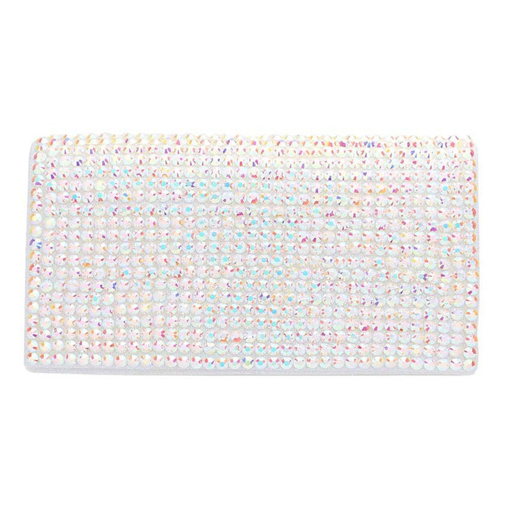 White Bling Studded Evening Clutch Crossbody Bag, is the perfect choice to carry on the special occasion with your handy stuff. It is lightweight and easy to carry throughout the whole day. You'll look like the ultimate fashionista while carrying this Crossbody Evening Bag. This stunning Bling Studded Clutch bag is perfect for weddings, parties, evenings, cocktail parties, wedding showers, receptions, proms, etc.