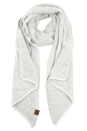 White C C Bias Cut Scarf With Whipstitched Edging, Add a beautiful look and touch of perfect class to your outfit in style. Nicely designed with whipstitched Edging that gives a unique yet awesome appearance with comfort and warmth. Perfect weight makes it wearable to complement your outfit, or with your favorite fall jacket. Great for daily wear in the cold winter to protect you against the chill.