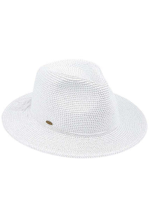 White C.C Lurex Paper Straw Panama Sun Hat, whether you’re basking under the summer sun at the beach, lounging by the pool, or kicking back with friends at the lake, a great hat can keep you cool and comfortable even when the sun is high in the sky. Large, comfortable, and perfect for keeping the sun off of your face, neck, and shoulders, ideal for travelers who are on vacation or just spending some time in the great outdoors.