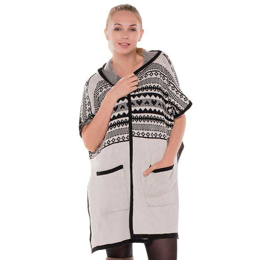 White Chevron Hooded Long Cardigan. Delicate open front beach cover-up featuring short sleeves. Beach or Poolside chic is made easy with this lightweight cover-up featuring a relaxed silhouette, look perfectly breezy and laid-back as you head to the beach. Also an accessory easy to pair with so many tops! From stylish layering camis to relaxed tees, you can throw it on over so many pieces elevating any casual outfit! Great gift idea.