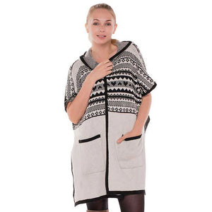 White Chevron Hooded Long Cardigan. Delicate open front beach cover-up featuring short sleeves. Beach or Poolside chic is made easy with this lightweight cover-up featuring a relaxed silhouette, look perfectly breezy and laid-back as you head to the beach. Also an accessory easy to pair with so many tops! From stylish layering camis to relaxed tees, you can throw it on over so many pieces elevating any casual outfit! Great gift idea.