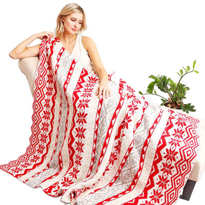 White Christmas Patterned Blanket, accent your look with this soft, highly versatile Christmas Patterned Blanket. A rugged staple brings a classic look, adds a pop of color & completes your outfit, keeping you cozy & toasty. Perfect Gift Birthday, Holiday, Christmas, Anniversary, Valentine's Day