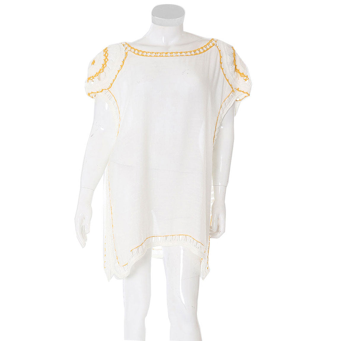 White Crochet Detailed Cover Up, The lightweight poncho top is made of soft and breathable Polyester material. short sleeve swimsuit cover up with open front design, simple basic style, easy to put on and down. Perfect Gift for Wife, Mom, Birthday, Holiday, Anniversary, Fun Night Out.