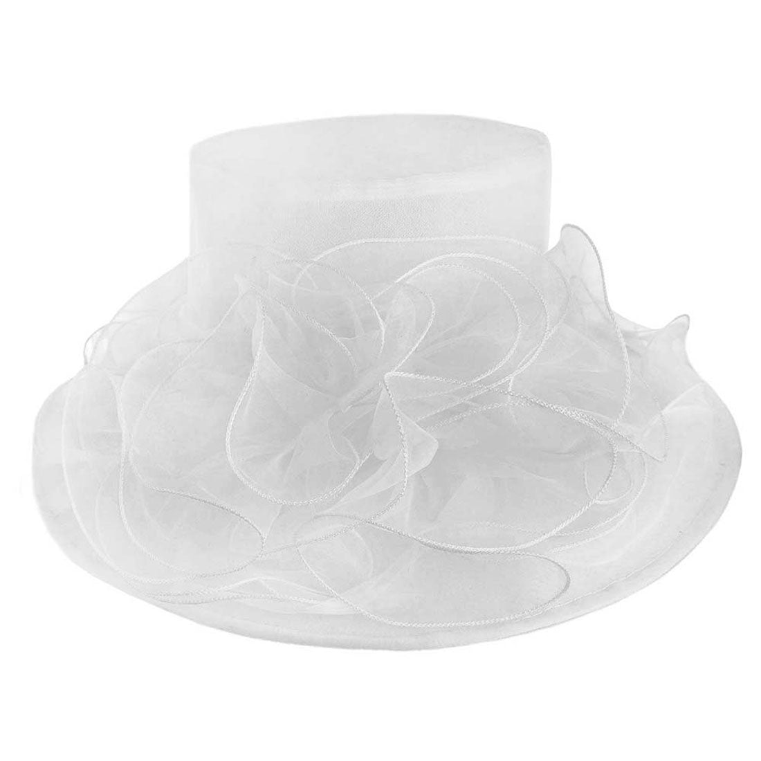 White Flower Accented Dressy Hat. Stylish Stunning ladies hat designed with a Feather Mesh Dressy hat, noble, delicate feathers and easy wearing also add glamour and fancy charming. Suitable for photography, costume party, bridal party, wedding, church, cocktail party and tea party ,Wear it to parties, weddings, Performance or any Events any Special Occasion.