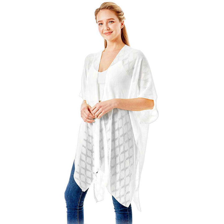 White I Washed Up Like This Solid Lettering Cover Up Poncho, The lightweight poncho top is made of soft and breathable Viscose material. The fashionista Poncho Cover up with open front design, simple basic style, easy to put on and down. Perfect Gift for Wife, Mom, Birthday, Holiday, Anniversary, Fun Night Out.