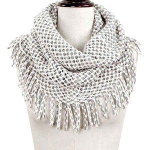 White Mini Tube Fringe Scarf, This comfortable scarf features a mini tube look available in a variety of bold colors. Full and versatile, this cute scarf is the perfect and cozy accessory to keep you warm and stylish. on trend & fabulous, a luxe addition to any cold-weather ensemble. You will always look chic and elegant wearing this feminine pieces. Great for everyday use in the chilly winter to ward against coldness. Awesome winter gift accessory!