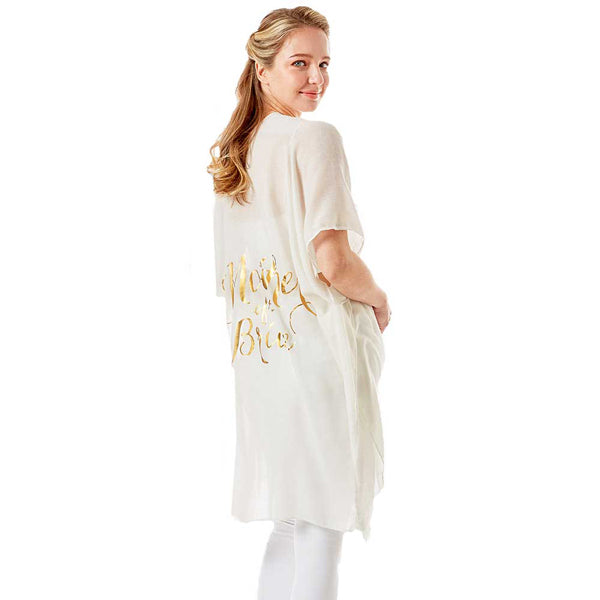 White Mother of Bride Cover Up Kimono Poncho, The lightweight Kimono top is made of soft and breathable Viscose material. The fashionista Poncho Cover up with open front design, simple basic style, easy to put on and down. Perfect Gift for Wife, Birthday, Holiday, Anniversary, Just Because Gift, Fun Night Out.