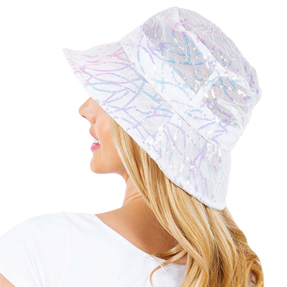 Black Sequin Embellished Mesh Bucket Hat, Keep your styles on even when you are relaxing at the pool or playing at the beach. Large, comfortable, and perfect for keeping the sun off of your face, neck, and shoulders. Perfect gifts for birthdays, Christmas, holidays, Valentine’s Day, or any meaningful occasion.