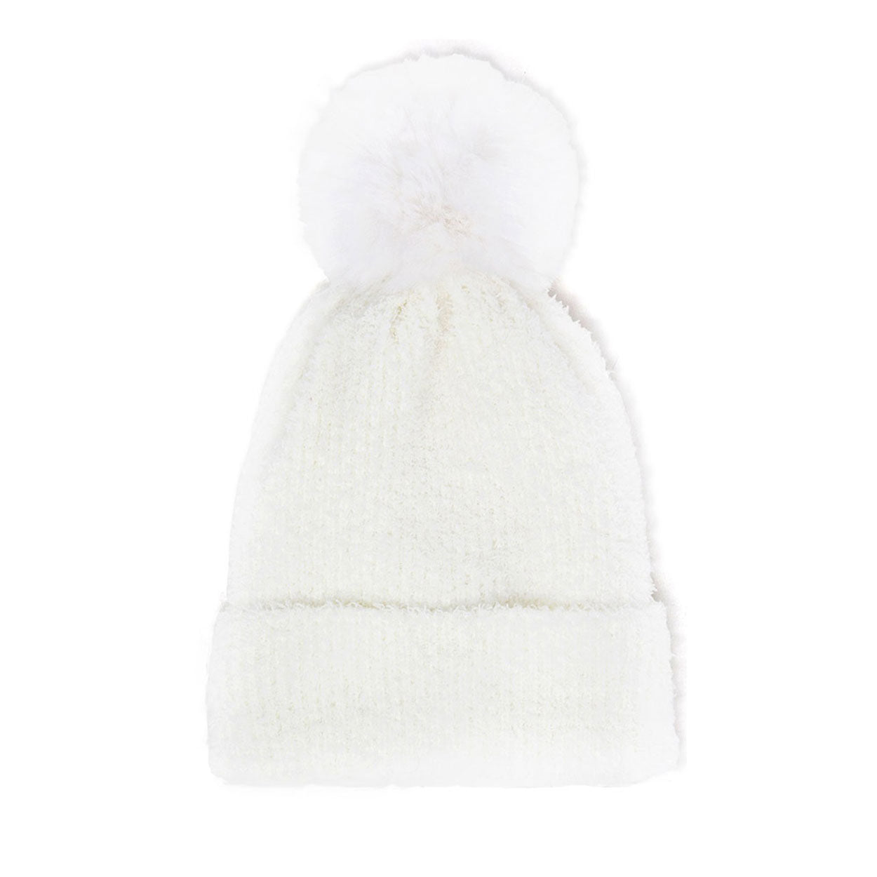 White Solid Pom Pom Soft Fluffy Beanie Hat. Before running out the door into the cool air, you’ll want to reach for these toasty beanie hats to keep your hands incredibly warm. Accessorize the fun way with these beanie hats, it's the autumnal touch you need to finish your outfit in style. Awesome winter gift accessory!