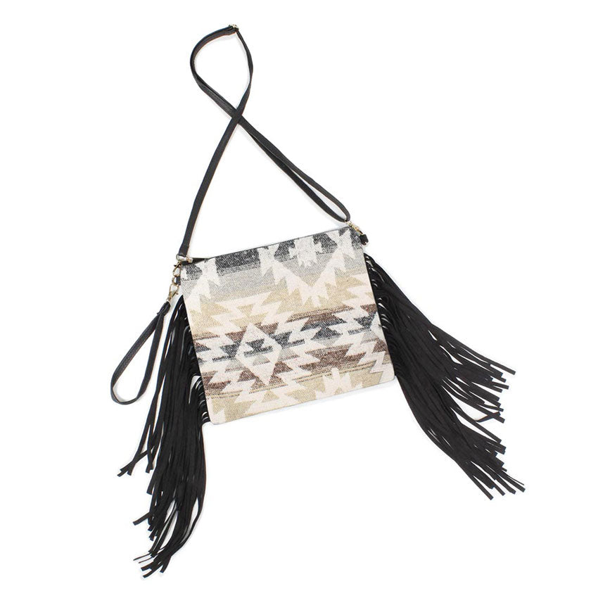 White Western Pattern Tassel Crossbody Clutch Bag. This high quality Crossbody Bag is both unique and stylish. Take your look from bland to glam with the bold attitude of this embellished clutch. The size enough to hold essentials like mobile phone, cards, cash, car keys, small wallet, mirror, lipstick and some makeups. perfect to match with your dress or to bring some bling to your outfit. suitable for weekend, wedding, evening party, prom, cocktail various parties, night out or formal occasions and so on.