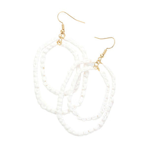 White Woven Raffia Double Open Hexagon Dangle Earrings, enhance your attire with these beautiful raffia earrings to show off your fun trendsetting style. Get a pair as a gift to express your love for any woman person or for just for you on birthdays, Mother’s Day, Anniversary, Holiday, Christmas, Parties, etc.