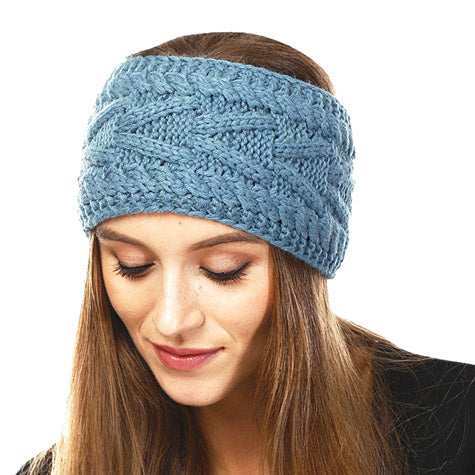 Wide Solid Teal Cable Knit Earmuff Headband Soft Teal Knit Ear Warmer Headband soft cable knit ear warmer will shield you from cold weather ensuring all day comfort. The ear band is wide, soft & comfortable adding a sleek style to your ensemble. Perfect Gift Christmas, Birthday, Holiday, Anniversary, Valentine's Day, Loved One