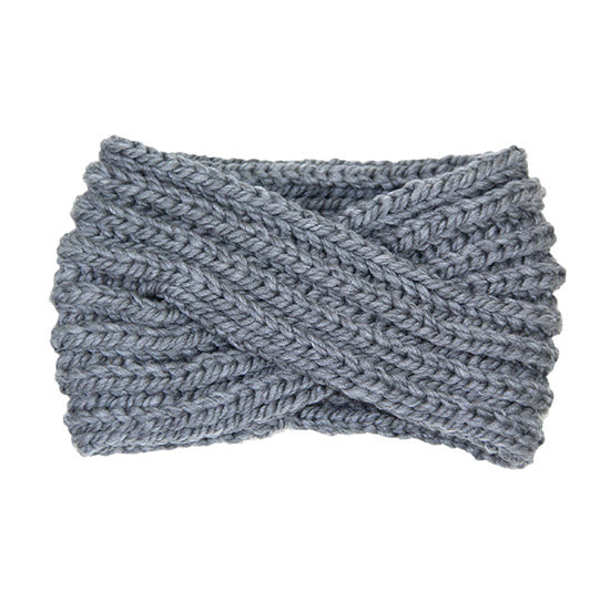 Soft Comfy Wide Solid Gray Twisted Soft Gray Knit Earmuff Headband Gray Twisted Knit Ear Warmer Headwrap, will shield your ears from cold winter ensuring all day comfort, knotted headband creates a cozy, trendy look. Earmuffs are soft & toasty you’ll want to wear them everywhere. Perfect Gift Birthday, Christmas, Holiday, Night Out