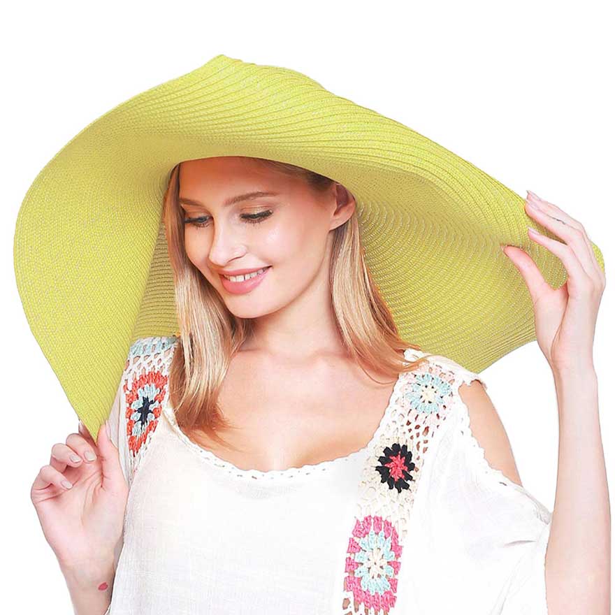 Extra Wide Brim Straw Sun Hat – Madeline Love display picture 3