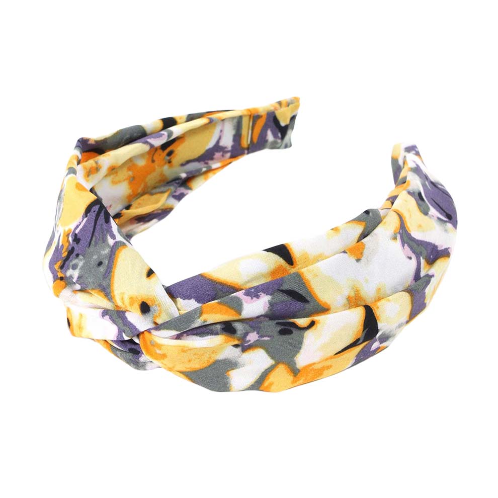 Yellow Flower Patterned Twisted Headband, create a natural & beautiful look while perfectly matching your color with the easy-to-use flower-patterned twisted headband. Push your hair back and spice up any plain outfit with this twisted flower-patterned headband! Be the ultimate trendsetter & be prepared to receive compliments wearing this chic headband with all your stylish outfits!