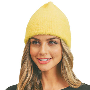 Yellow Fuzzy Solid Beanie Hat, wear it with any outfit before running out of the door into the cool air to keep yourself warm and toasty and absolutely unique. You’ll want to reach for this toasty beanie to stay trendy on any occasion at any place. Accessorize the fun way with this fuzzy solid Beanie Hat. It's an awesome winter gift accessory for Birthdays, Christmas, Stocking stuffers, holidays, anniversaries, and Valentine's Day to friends, family, and loved ones. Happy winter!