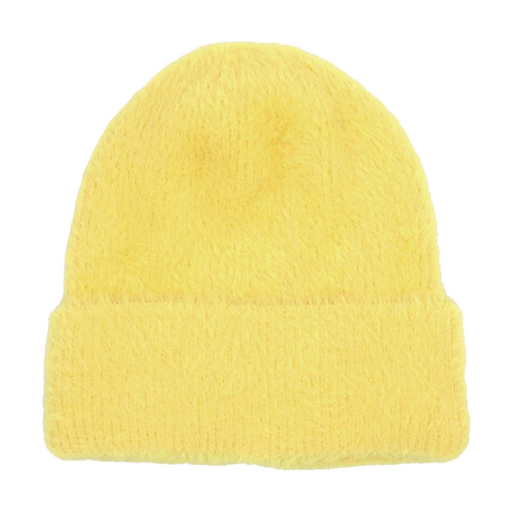 Yellow Fuzzy Solid Beanie Hat, wear it with any outfit before running out of the door into the cool air to keep yourself warm and toasty and absolutely unique. You’ll want to reach for this toasty beanie to stay trendy on any occasion at any place. Accessorize the fun way with this fuzzy solid Beanie Hat. It's an awesome winter gift accessory for Birthdays, Christmas, Stocking stuffers, holidays, anniversaries, and Valentine's Day to friends, family, and loved ones. Happy winter!