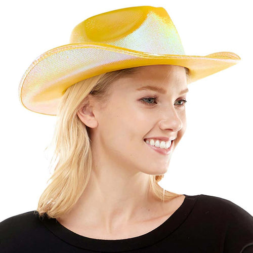 Sombrero de vaquero brillante - Amarillo