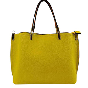 Yellow Simpler Times Bucket Crossbody Bags For Women. A great everyday casual shoulder bag composed of Faux leather. A simple design with subtle gold hardware details on the closure.  Magnetic snap closure for an inner zipper pouch opening spacious to hold your phone, wallet, and other essentials securely.