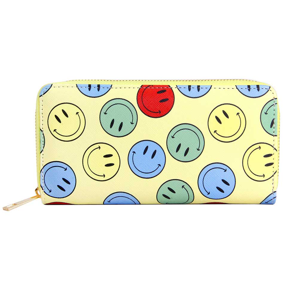 Yellow Smile Patterned Zipper Wallet, look like the ultimate fashionista, beautiful Smile Patterned Zipper Wallet. Perfect for money, credit cards, keys or coins and many more things, light and gorgeous. Perfect Birthday Gift, Anniversary Gift, Just Because Gift, Mother's day Gift, Summer, & night out on the beach etc.