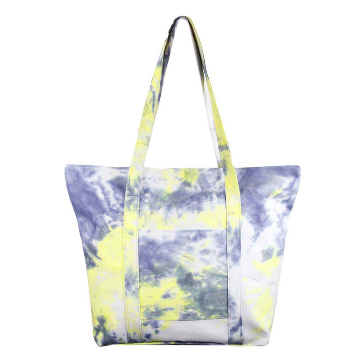 Yellow Tie Dye Tote Bag, this bright tote bag is the perfect accessory. Whether you are out shopping, going to the pool or beach, this Tie Dye Tote bag is the perfect accessory. Spacious enough for carrying any and all of your outside essentials. The soft strap really helps carrying this tie dye shoulder bag comfortably.